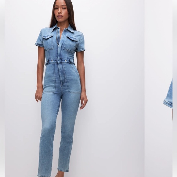 Good American Pants - Good American Light Blue Fit for Success Jumpsuit